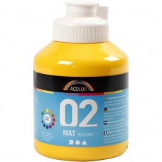 Acrylfarbe Matt, Gelb, 500 ml/ 1 Fl.