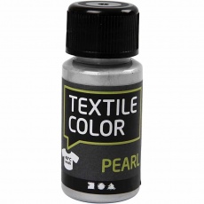 Textilfarbe, Perlmutt, Silber, 50 ml/ 1 Fl.