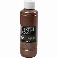 Textilfarbe, Perlmutt, Braun, 250 ml/ 1 Fl.