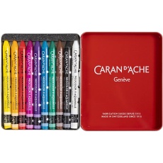 CARAN D’ACHE Neocolor II, L 10 cm, Dicke 8,5 mm, Sortierte Farben, 10 Stk/ 1 Pck