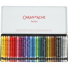 CARAN D’ACHE Neocolor II, L 10 cm, Dicke 8,5 mm, Sortierte Farben, 30 Stk/ 1 Pck