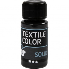 Stoffmalfarbe, Deckend, Schwarz, 50 ml/ 1 Fl.