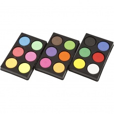 Aquarellfarben, H 16 mm, D 44 mm, Neonfarben, Zusätzliche Farben, 1 Pck