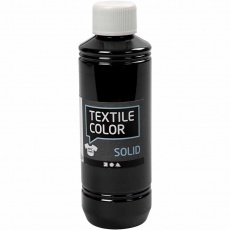 Stoffmalfarbe, Deckend, Schwarz, 250 ml/ 1 Fl.