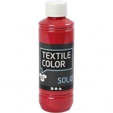 Stoffmalfarbe, Deckend, Rot, 250 ml/ 1 Fl.