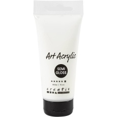 Acrylfarbe, Mattglänzend, Deckend, Weiß, 75 ml/ 1 Fl.