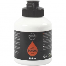 Acrylfarbe, Mattglänzend, Deckend, Weiß, 500 ml/ 1 Fl.