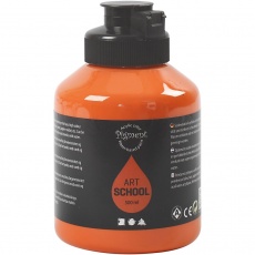 Acrylfarbe, Mattglänzend, Halbtransparent, Orange, 500 ml/ 1 Fl.