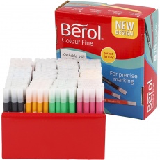 Berol Colourfine, Strichstärke 0,3-0,7 mm, Sortierte Farben, 288 Stk/ 1 Pck