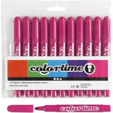 Colortime Marker, Strichstärke 5 mm, Rosa, 12 Stk/ 1 Pck