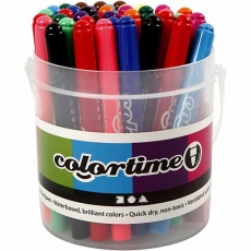 Colortime Marker, Strichstärke 5 mm, Sortierte Farben, 42 Stk/ 1 Pck