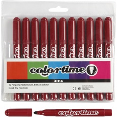 Colortime Marker, Strichstärke 5 mm, Weinrot, 12 Stk/ 1 Pck