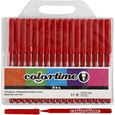 Colortime Marker, Strichstärke 2 mm, Rot, 18 Stk/ 1 Pck