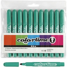 Colortime Marker, Strichstärke 5 mm, Grün transparent, 12 Stk/ 1 Pck