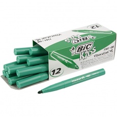 BIC Visa Color Filzstifte, Strichstärke 3 mm, Mittelgrün, 12 Stk/ 1 Pck