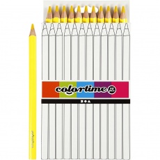 Colortime Buntstifte, L 17,45 cm, Mine 5 mm, JUMBO, Gelb, 12 Stk/ 1 Pck