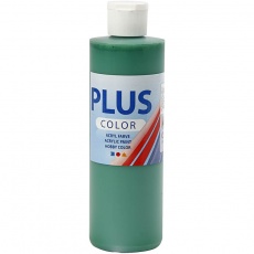 Plus Color Bastelfarbe, Brillantgrün, 250 ml/ 1 Fl.