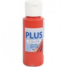 Plus Color Bastelfarbe, Brillantrot, 60 ml/ 1 Fl.