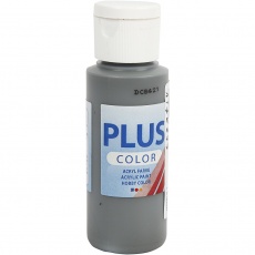 Plus Color Bastelfarbe, Dunkelgrau, 60 ml/ 1 Fl.