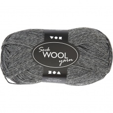 Sockenwolle, L 200 M, Dunkelgrau, 50 g/ 1 Knäuel