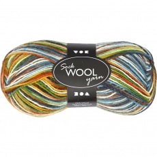 Sockenwolle, L 200 M, Moosgrün, 50 g/ 1 Knäuel