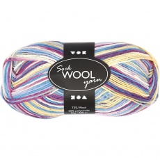 Sockenwolle, L 200 M, Harmonie in Lila-Pink, 50 g/ 1 Knäuel