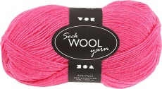 Sockenwolle, L 200 M, Pink, 50 g/ 1 Knäuel