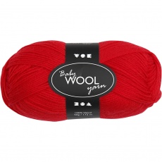 Babywolle, L 172 m, Rot, 50 g/ 1 Knäuel