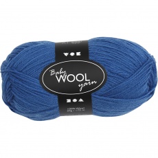 Babywolle, L 172 m, Blau, 50 g/ 1 Knäuel