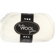 Babywolle, L 172 M, Weiß, 50 g/ 1 Knäuel