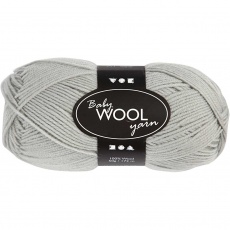 Babywolle, L 172 M, Hellgrau, 50 g/ 1 Knäuel