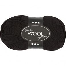 Babywolle, L 172 M, Schwarz, 50 g/ 1 Knäuel