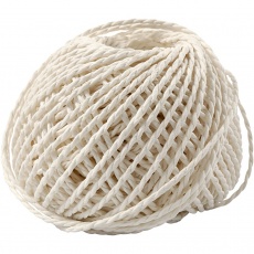 Papiergarn, Dicke 2,5-3 mm, Weiß, 150 g, 40 m/ 1 Knäuel