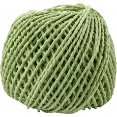 Papiergarn, Dicke 2,5-3 mm, Hellgrün, 150 g, 40 m/ 1 Knäuel