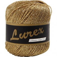 Lurexgarn, L 160 M, Gold, 25 g/ 1 Knäuel