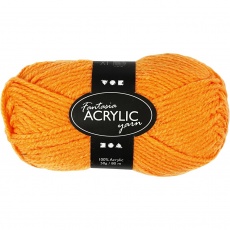 Fantasia Polyacryl Garn, L 80 m, Neonorange, 50 g/ 1 Knäuel