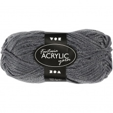 Fantasia Polyacryl Garn, L 80 M, Grau, 50 g/ 1 Knäuel