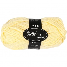 Fantasia Polyacryl Garn, L 80 M, Hellgelb, 50 g/ 1 Knäuel