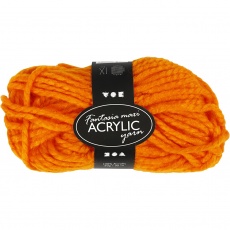 Fantasia Polyacryl-Wolle, L 35 m, Maxi, Neonorange, 50 g/ 1 Knäuel