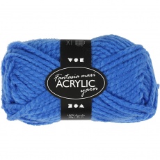 Fantasia Polyacryl-Wolle, L 35 M, Maxi, Blau, 50 g/ 1 Knäuel