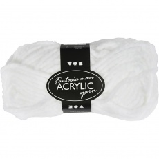 Fantasia Polyacryl-Wolle, L 35 M, Maxi, Weiß, 50 g/ 1 Knäuel