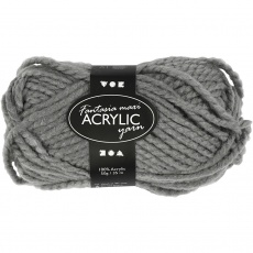 Fantasia Polyacryl-Wolle, L 35 M, Maxi, Grau, 50 g/ 1 Knäuel