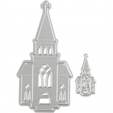 Stanz- und Prägeformen, Kirche, Größe 46x91+18x35 mm, 1 Stk