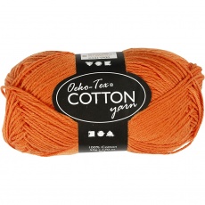 Baumwollgarn, 8/4, L 170 M, Orange, 50 g/ 1 Knäuel