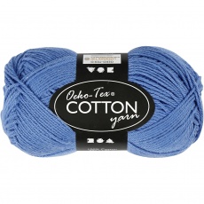 Baumwollgarn, 8/4, L 170 M, Blau, 50 g/ 1 Knäuel