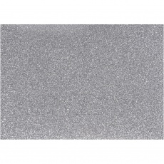 Bügelfolie, A5, Blatt 148x210 mm, Glitter, Silber, 1 Bl.
