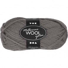 Melbourne Wolle, L 92 m, Grau, 50 g/ 1 Knäuel