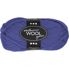 Melbourne Wolle, L 92 m, Blau, 50 g/ 1 Knäuel