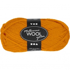 Melbourne Wool Yarn, L 92 M, Ocker, 50 g/ 1 Knäuel