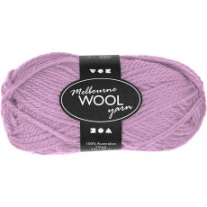 Melbourne Wool Yarn, L 92 M, Rosa, 50 g/ 1 Knäuel